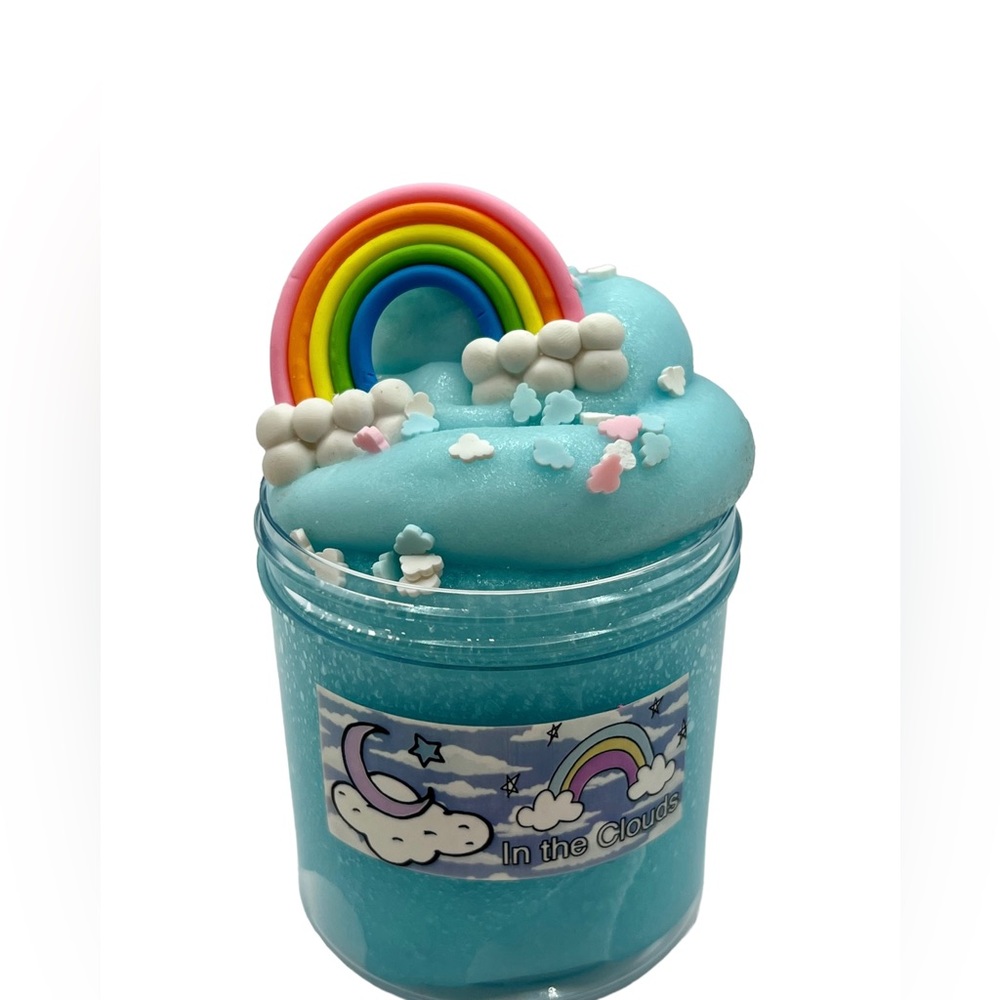 In the Clouds Cotton Candy Scented Blue Icee Slime Rainbow 6 oz - Picture 4 of 6